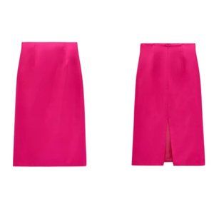 ZARA LIMITED EDITION PENCIL SKIRT NEON FUCHSIA | 3487/653